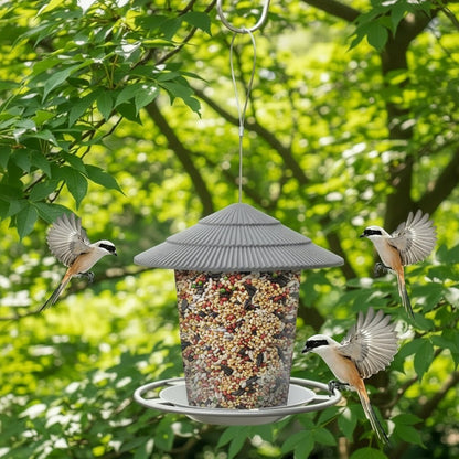 Automatic Bird Feeder - Weatherproof Multi-Hole Nut Dispenser for Wild Birds 1