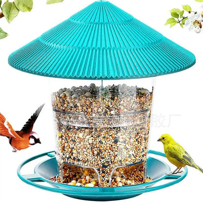 Automatic Bird Feeder - Weatherproof Multi-Hole Nut Dispenser for Wild Birds 6
