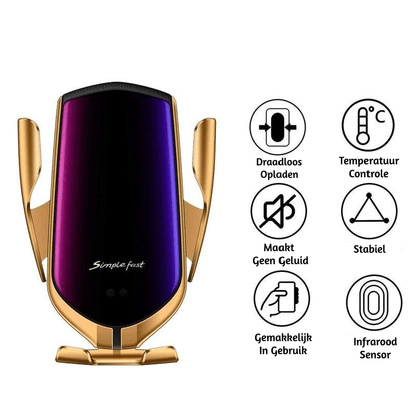 Automatic Clamping Phone Holder with Wireless Charging & 360-Degree Rotation 4