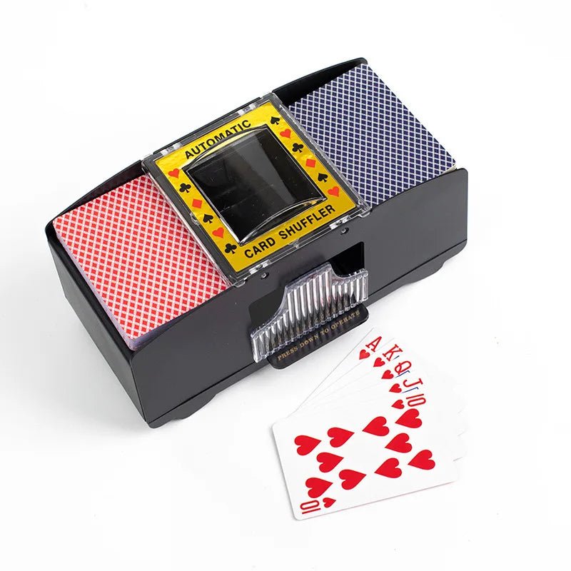 Automatic Electric Card Shuffler - USB & Battery-Operated for 1-2 Decks 0