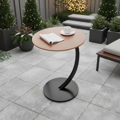 Avelyne - Compact Reinforced Round Side Table Nightstand for Small Spaces 0