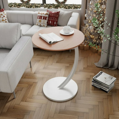 Avelyne - Compact Reinforced Round Side Table Nightstand for Small Spaces 13