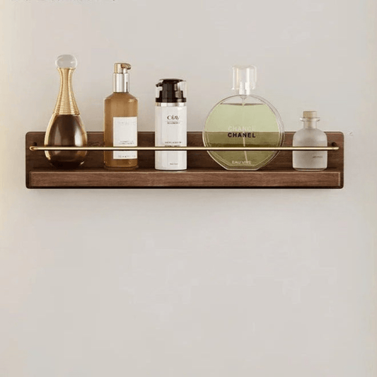 BAMBRIA – Bamboo wall coat rack with shelf and sturdy hooks 0