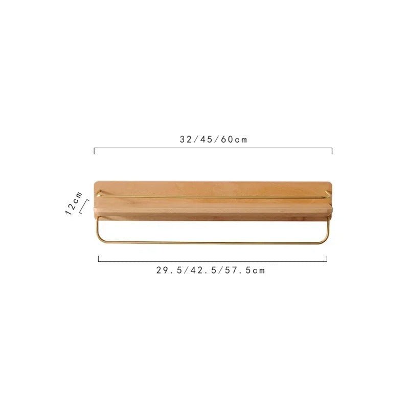 BAMBRIA – Bamboo wall coat rack with shelf and sturdy hooks 14