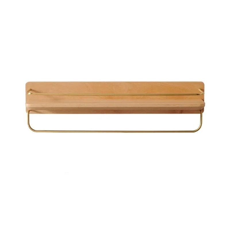 BAMBRIA – Bamboo wall coat rack with shelf and sturdy hooks 7