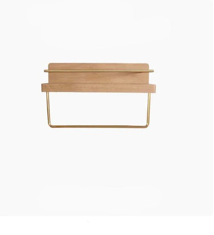 BAMBRIA – Bamboo wall coat rack with shelf and sturdy hooks 9