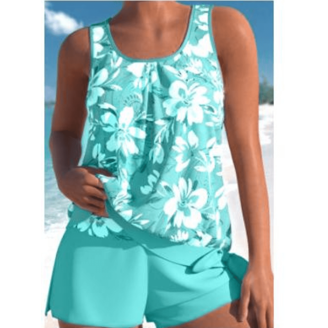 BLOOMFORMER – Floral Tankini Set for Elegant Summer Style 0