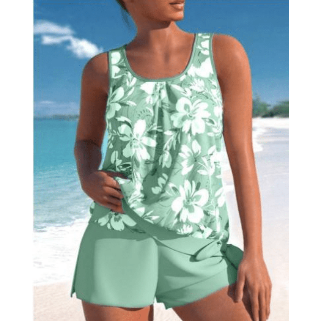 BLOOMFORMER – Floral Tankini Set for Elegant Summer Style 3