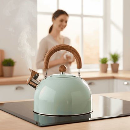 BOILVIA – 3L Whistling Stainless Kettle with Comfort Grip Handle 1