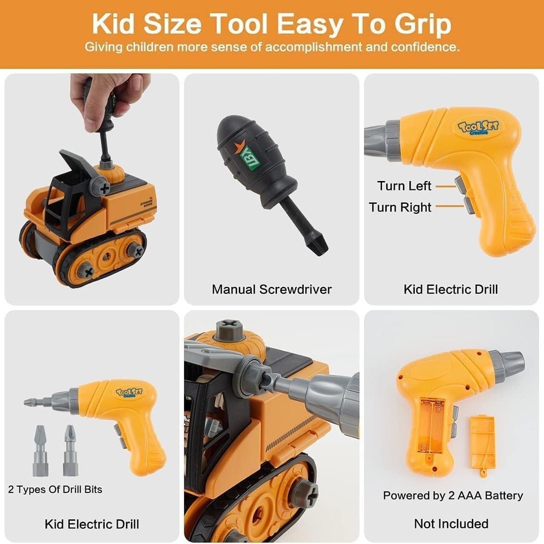 BUILDTRIQ – Electric Engineering Construction Kit for Children with Screwdrivers and Vehicle Parts 5