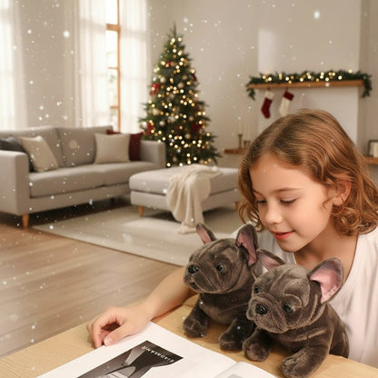 BULLDOFY – Realistic Bulldog Plush Toy (28 cm) in Black & Grey for Children and Animal Lovers 2