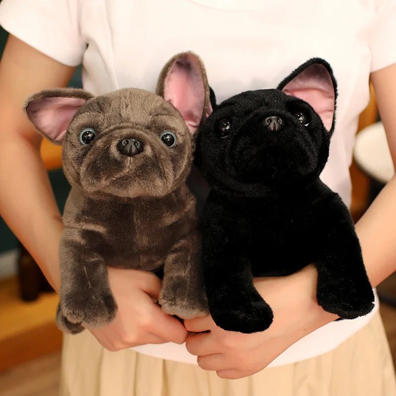 BULLDOFY – Realistic Bulldog Plush Toy (28 cm) in Black & Grey for Children and Animal Lovers 5