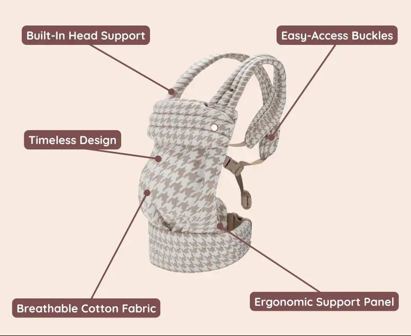 BabyBond Ergonomic Baby Carrier - 4 Adjustable Positions, Breathable Cotton 2