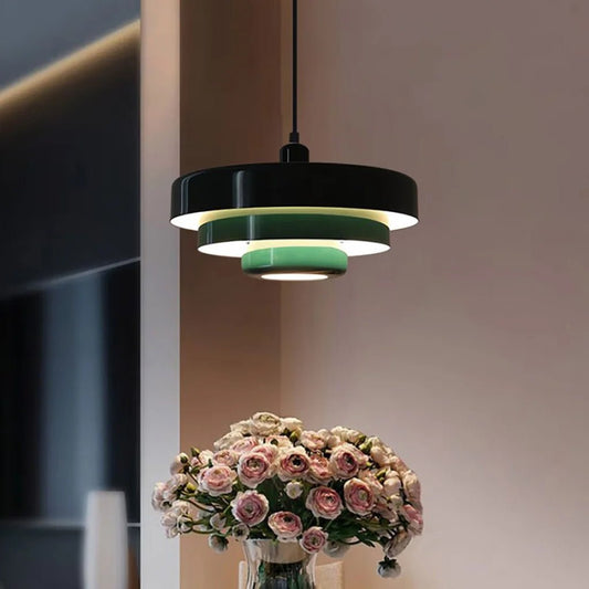 Bauhaus Macaron Pendant Lamp - Triple Layer Hanging Light, Colorful Aluminum, Adjustable 150 cm 3
