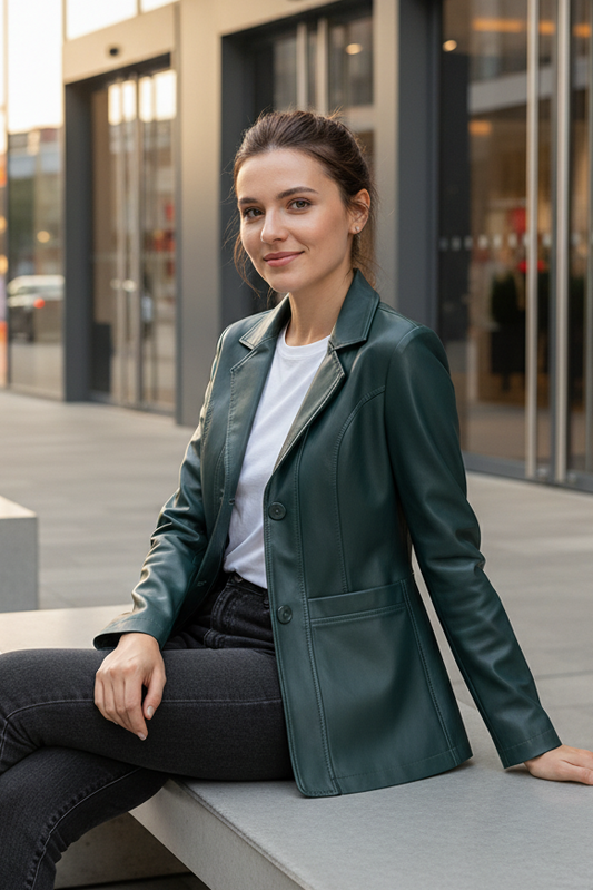 MIYAKA – Women’s Genuine Lambskin Leather Jacket