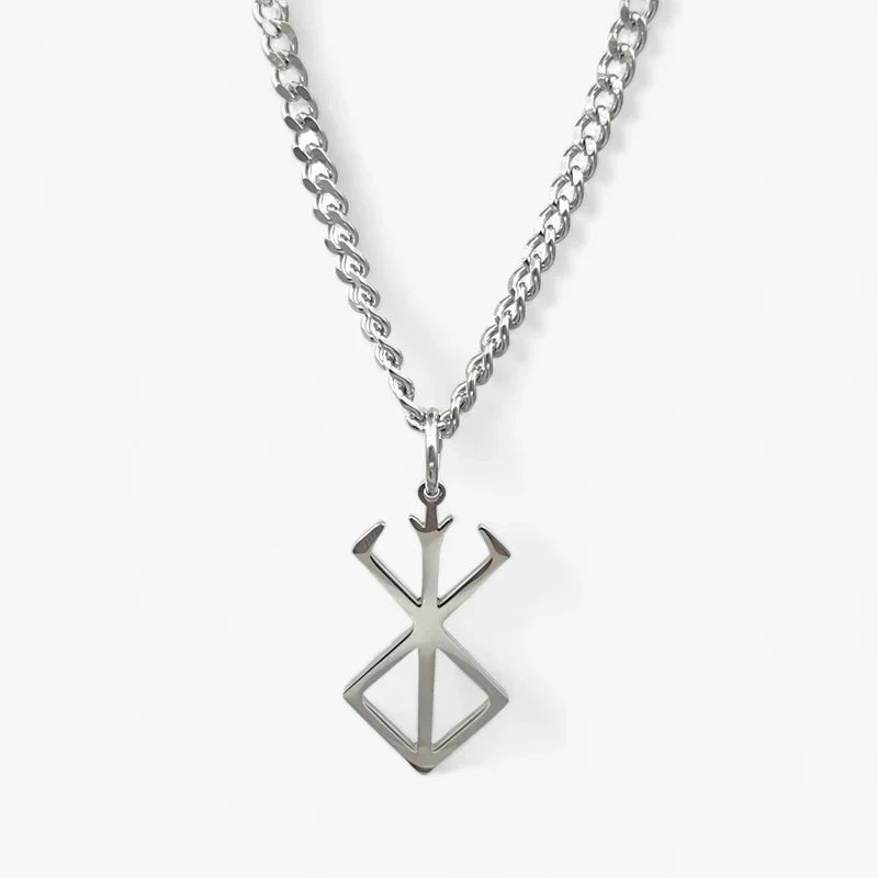 Berserker Rune Necklace - Stainless Steel Pendant for Strength & Protection 0