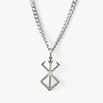 Berserker Rune Necklace - Stainless Steel Pendant for Strength & Protection 0