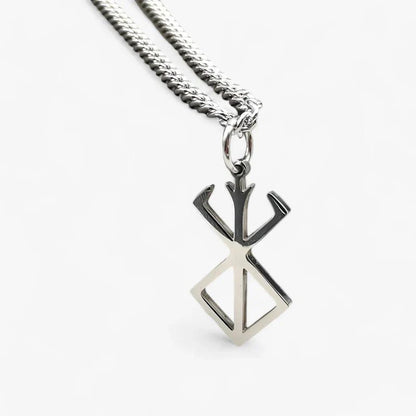 Berserker Rune Necklace - Stainless Steel Pendant for Strength & Protection 1