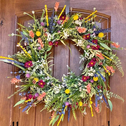 Bloomora - Handcrafted Living Door Wreath with Vibrant Floral Display 2