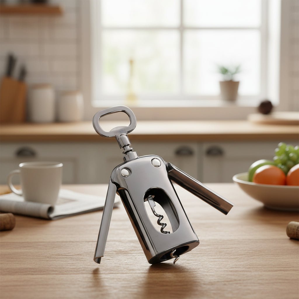 BowLift - Stainless Steel Winged Corkscrew for Effortless Wine Uncorking 1