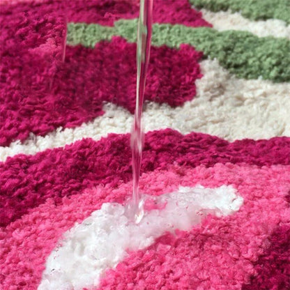 BowLift Cherry Bath Mat - Soft, Non-Slip, Absorbent Bathroom Rug 50x60cm 4