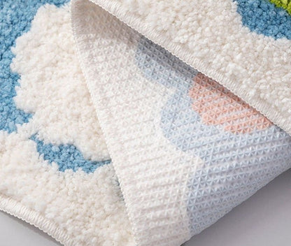 BowLift Colorful Flower Bathroom Mat - Non-Slip, Water-Absorbent Bath Rug 4