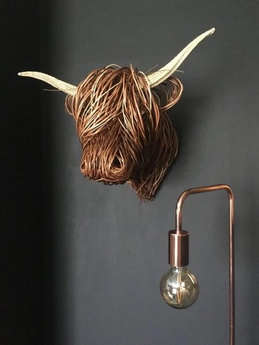 Bowie - Handmade Cow Wall Sculpture for Rustic & Modern Home Décor 0
