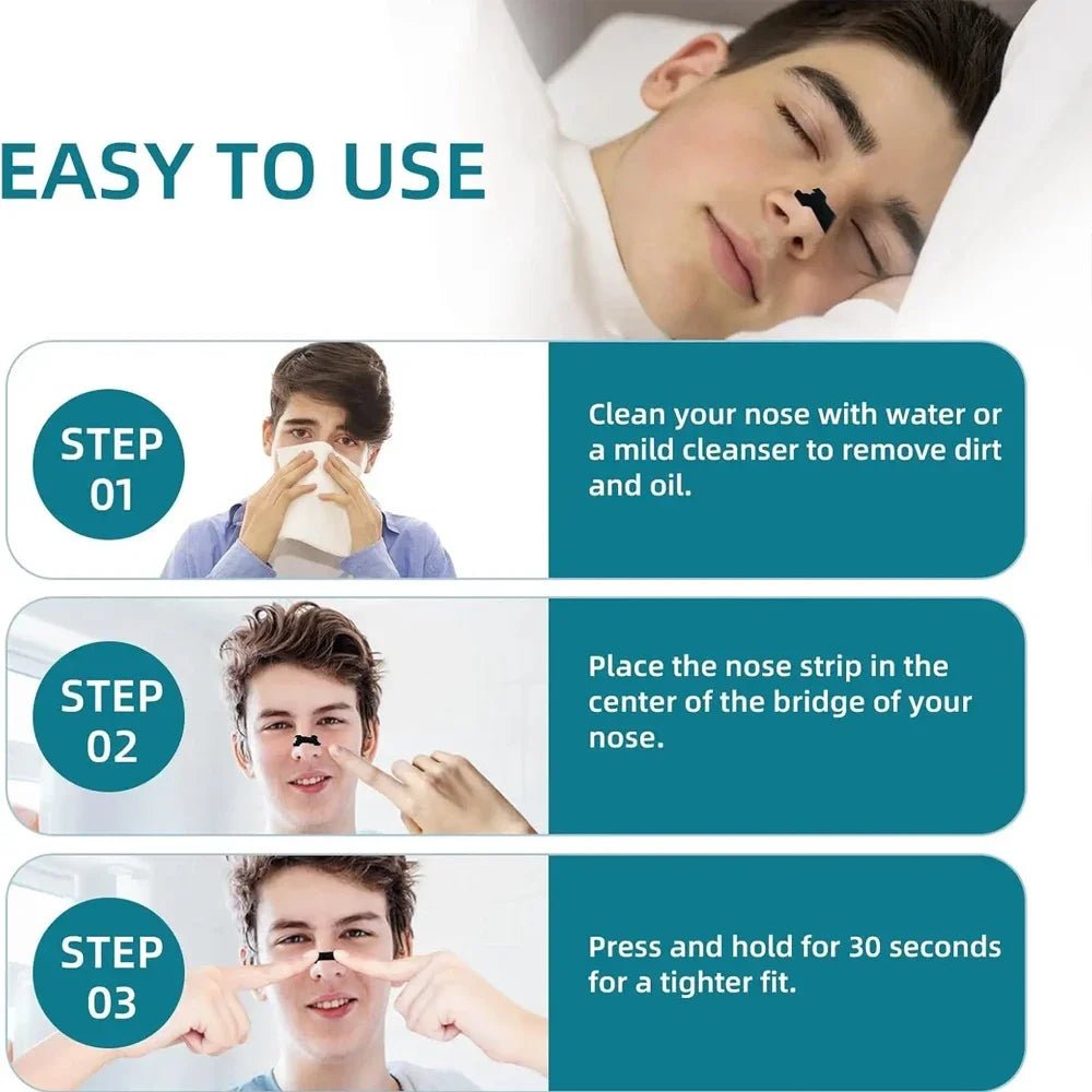 BreatheEasy Nasal Strips - Anti-Snoring Breathing Strips for Better Sleep 5