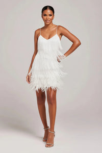 Brielle - Women's Cocktail Dress with Fringe Detail for Summer Parties 0