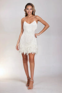 Brielle - Women's Cocktail Dress with Fringe Detail for Summer Parties 4