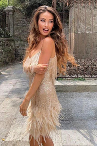 Brielle - Women's Cocktail Dress with Fringe Detail for Summer Parties 8