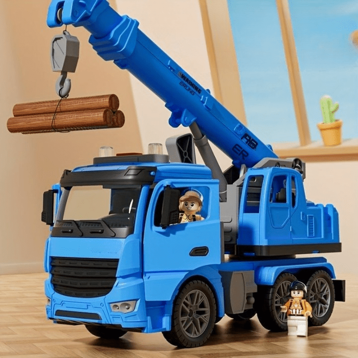 BuildPlay Crane Truck Toy – Construction Vehicle with Light, Sound & Movable Crane Arm (from 3 years) 4