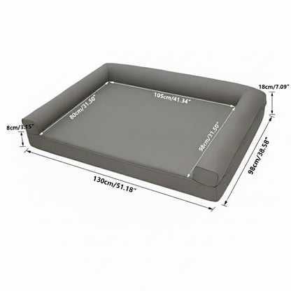 CALMDEN – Orthopedic dog sofa made of microfiber leather with a waterproof bolster design 6