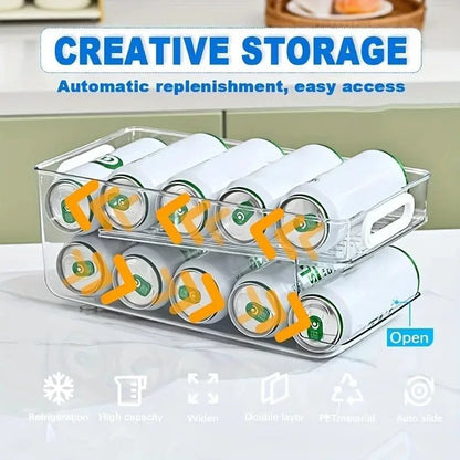 CANSWIFT – 2-Tier Beverage Can Dispenser for Tidy Refrigerators 4