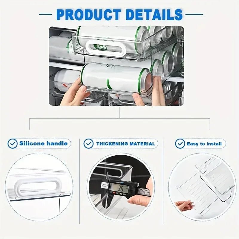 CANSWIFT – 2-Tier Beverage Can Dispenser for Tidy Refrigerators 5