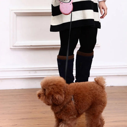 CHIC CANIN LEASH – Retractable dog leash with rhinestone design