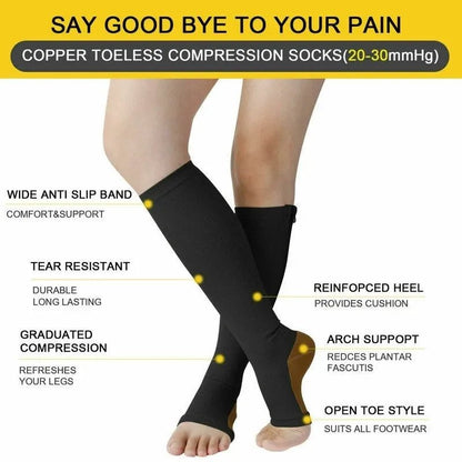 CIRCULOFLEX – Zipper Compression Socks 20-30 mmHg with Open Toe Design 5