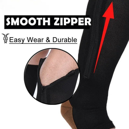 CIRCULOFLEX – Zipper Compression Socks 20-30 mmHg with Open Toe Design 6