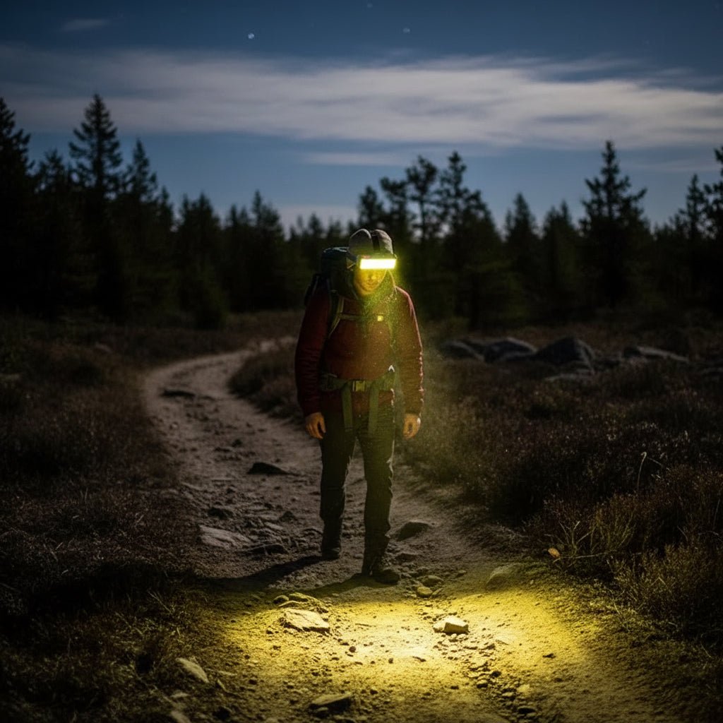 COB LED Headlamp - USB Rechargeable, 3 Modes, 40 LED Floodlight for Outdoor Use 0