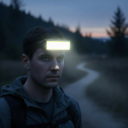 COB LED Headlamp - USB Rechargeable, 3 Modes, 40 LED Floodlight for Outdoor Use 3