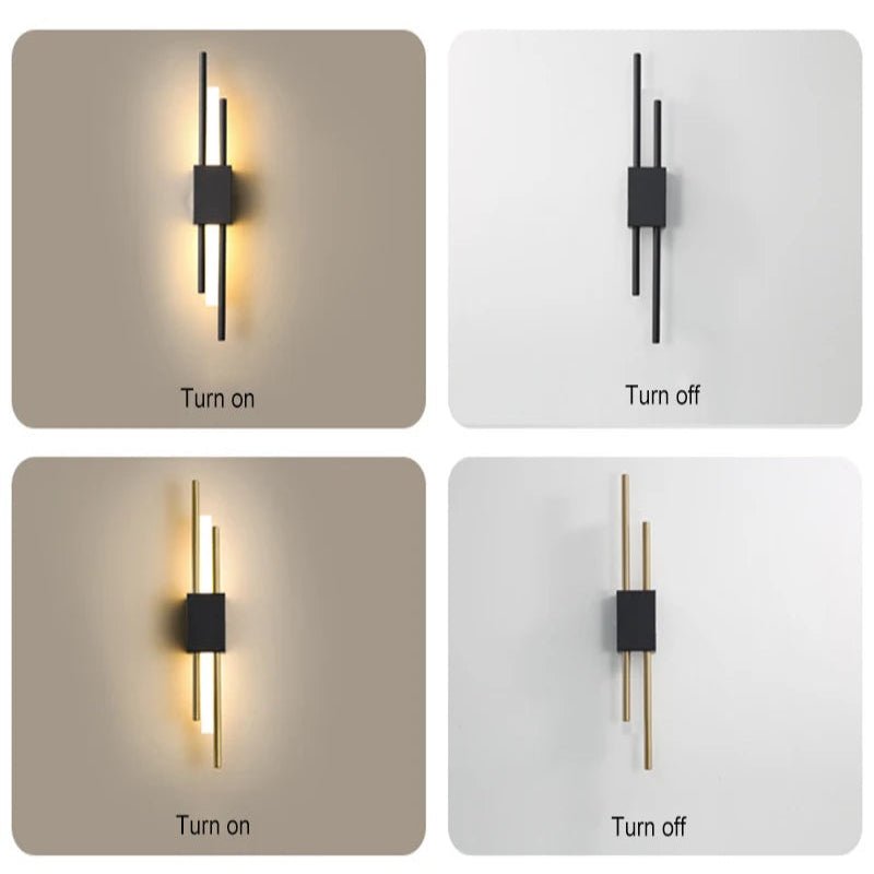 COPERLINE – Modern LED wall light made of metal & acrylic with 3 light colors 7