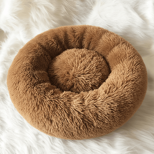 COZYPET – Calming Dog Bed with Plush Faux Fur & Removable Cover 0