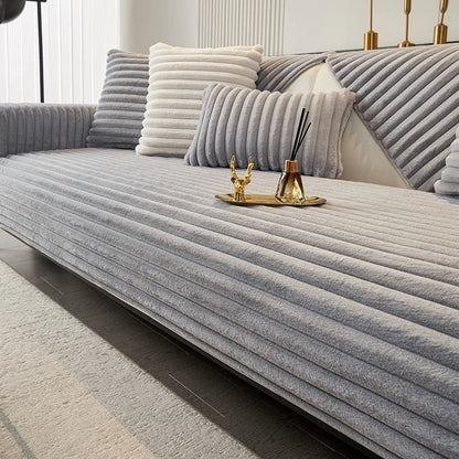 COZYPUFF – Luxurious winter sofa cushion made of artificial rabbit fur 10