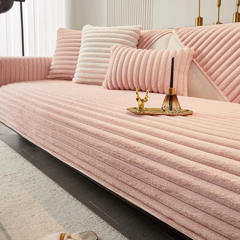 COZYPUFF – Luxurious winter sofa cushion made of artificial rabbit fur 12