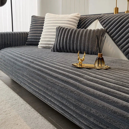 COZYPUFF – Luxurious winter sofa cushion made of artificial rabbit fur 13