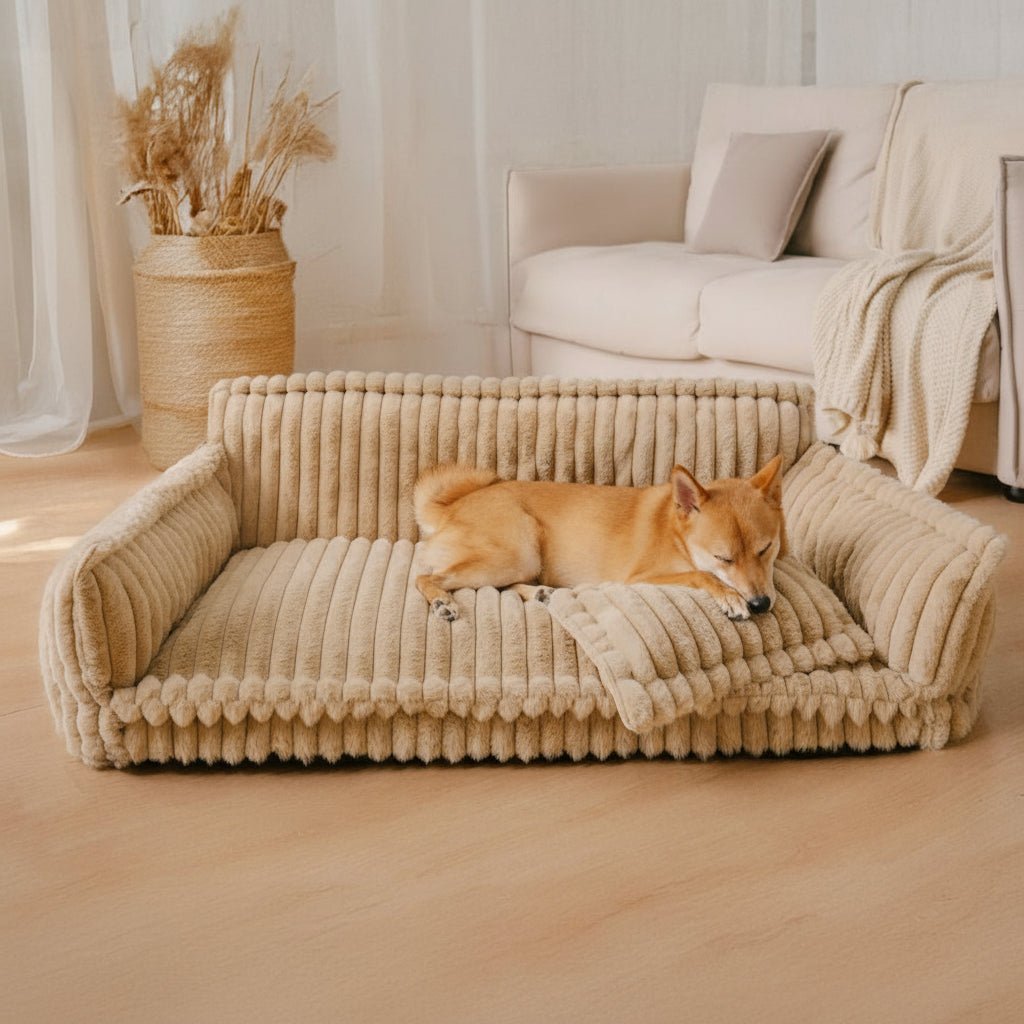 CaniSofa Orthopedic Dog Bed with Integrated Headrest for Ultimate Comfort 0