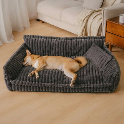 SOFTTAILOR – Orthopedic Dog Bed with Integrated Headrest for Ultimate Comfort
