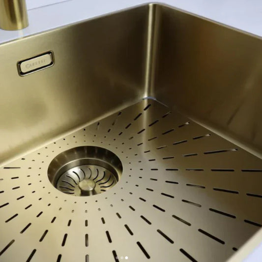Caressi CAPP40R10G Sink Gold Surface or Undermount or Flush Mount