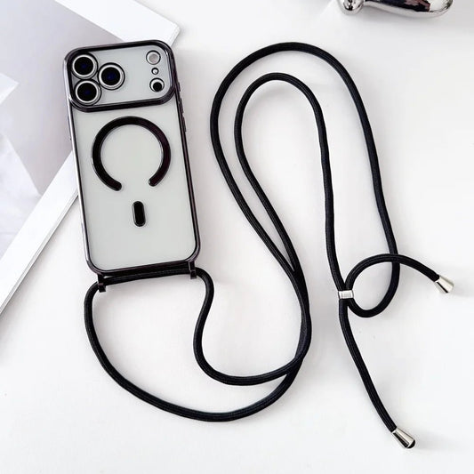 CarryLink – Adjustable Phone Lanyard with Clear MagSafe Case 0