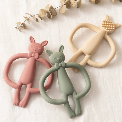 Cartoon Rabbit Silicone Teether Toy for Infants - Safe, Lightweight & Engaging Design 2